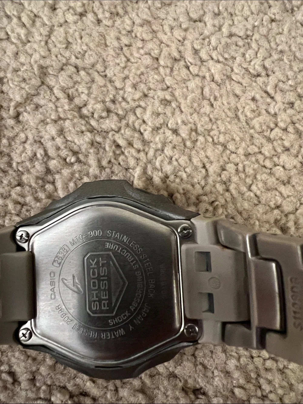 Casio G-Shock Silver Metal Digital Sports Watch